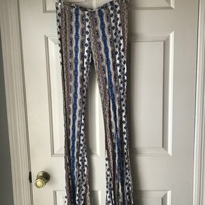 patterned stretchy bell bottoms